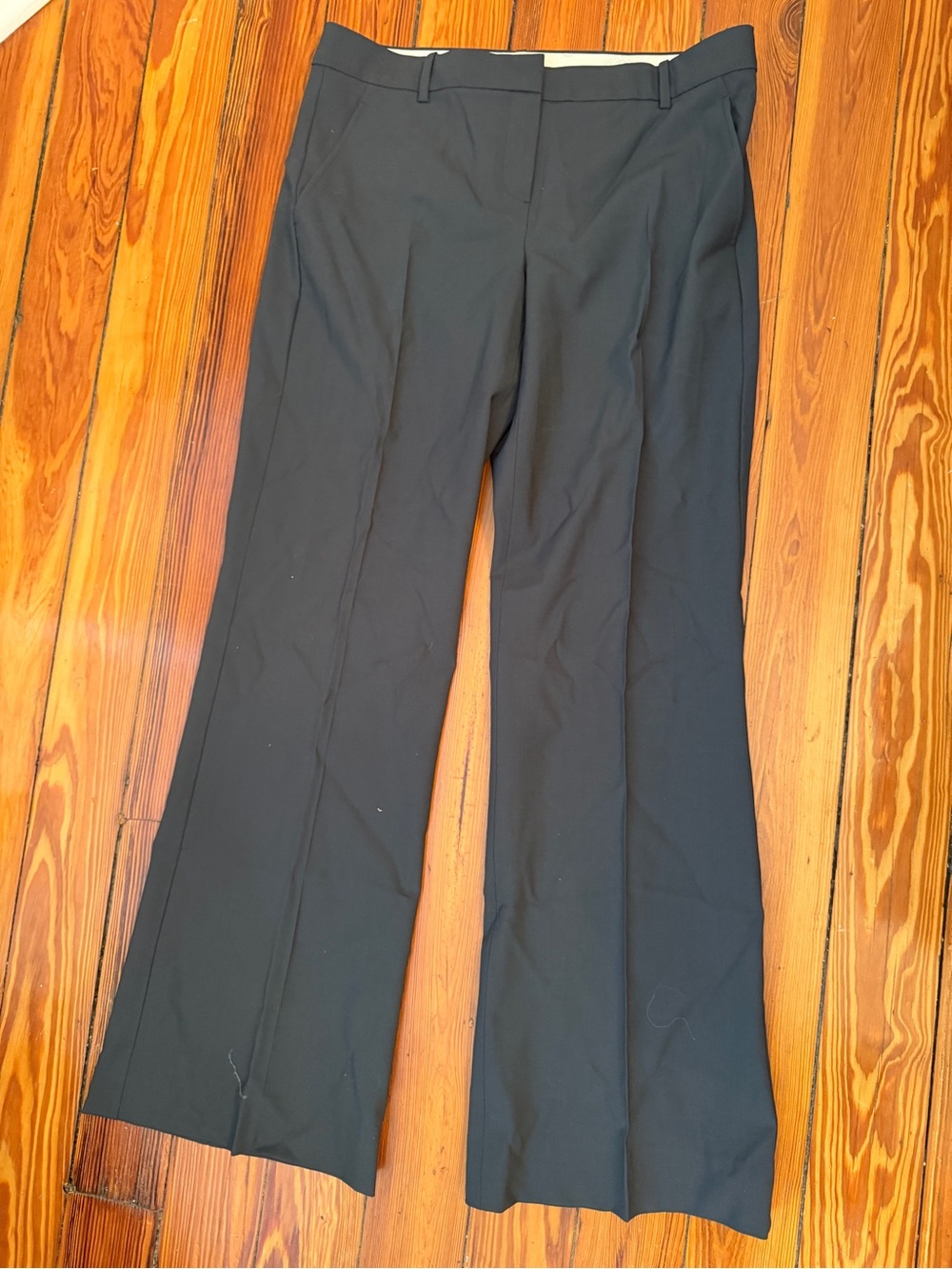 Theory Black Boot-Cut Dress Pants
